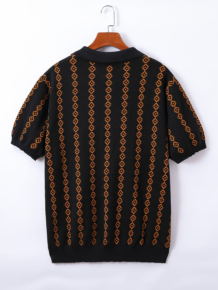 GEOMETRIC KNIT SHIRT FOR MEN