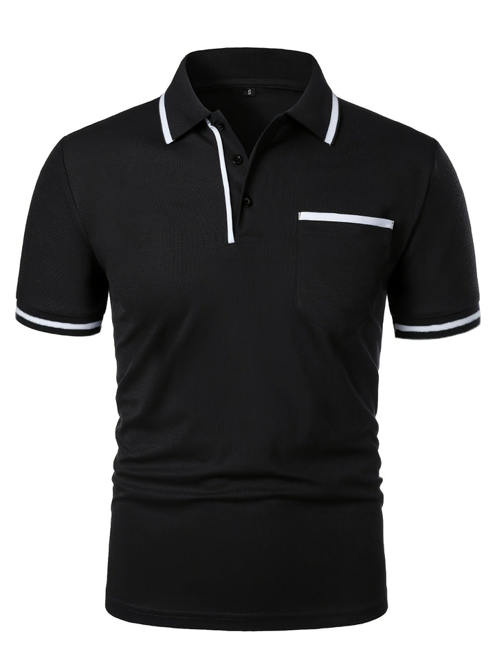STRIPED KNIT POLO FOR MEN