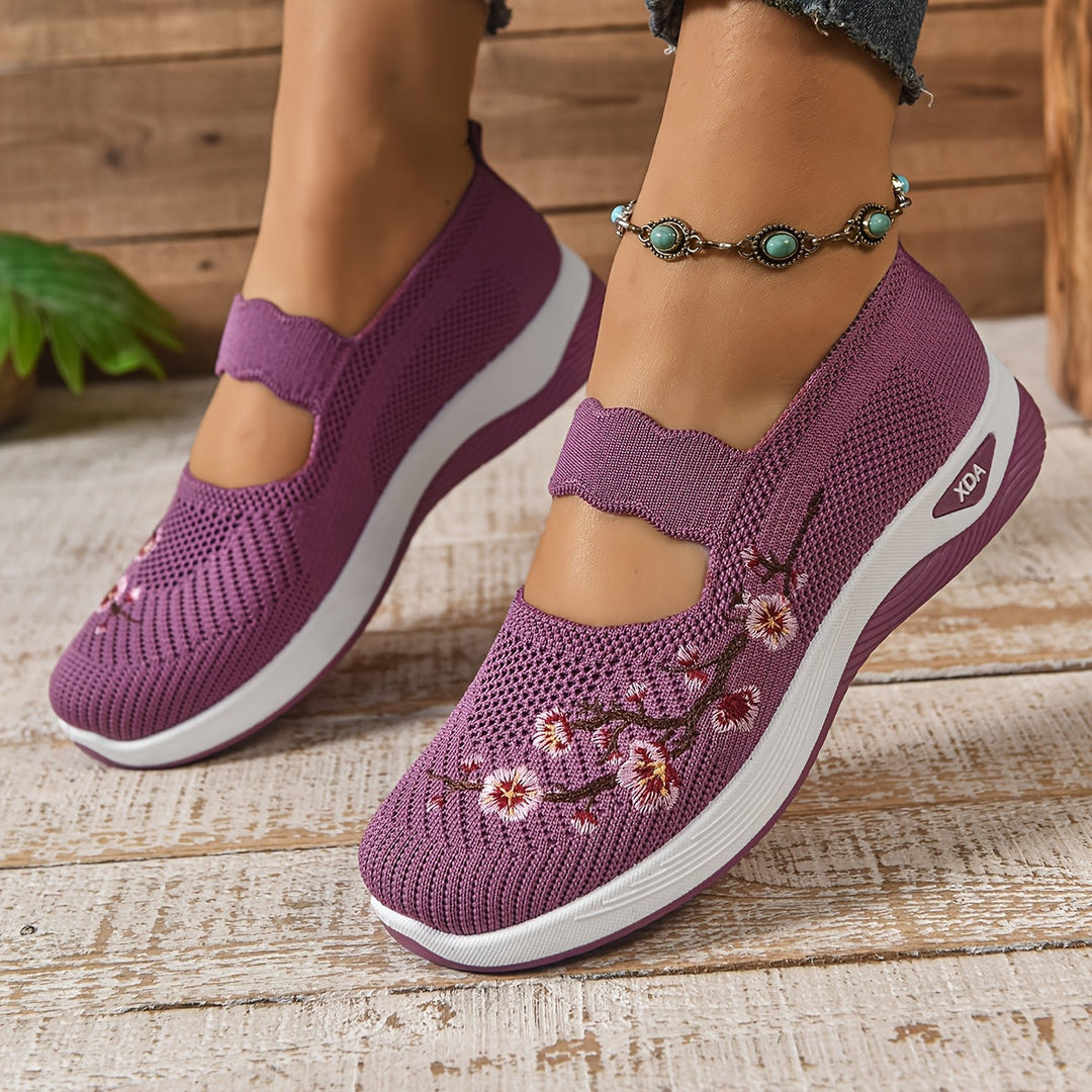 BEAUMONT NICE | BASKETS FLORALE EMBROIDÉES POUR FEMMES