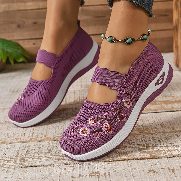 BEAUMONT NICE | BASKETS FLORALE EMBROIDÉES POUR FEMMES