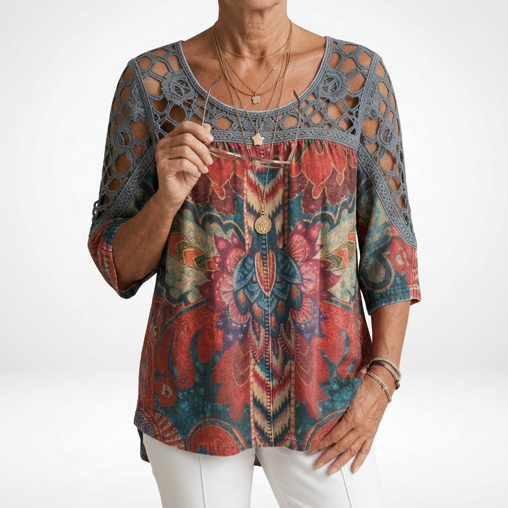 BEAUMONT NICE | BLOUSE À IMPRIMÉ ETHNIQUE POUR FEMMES