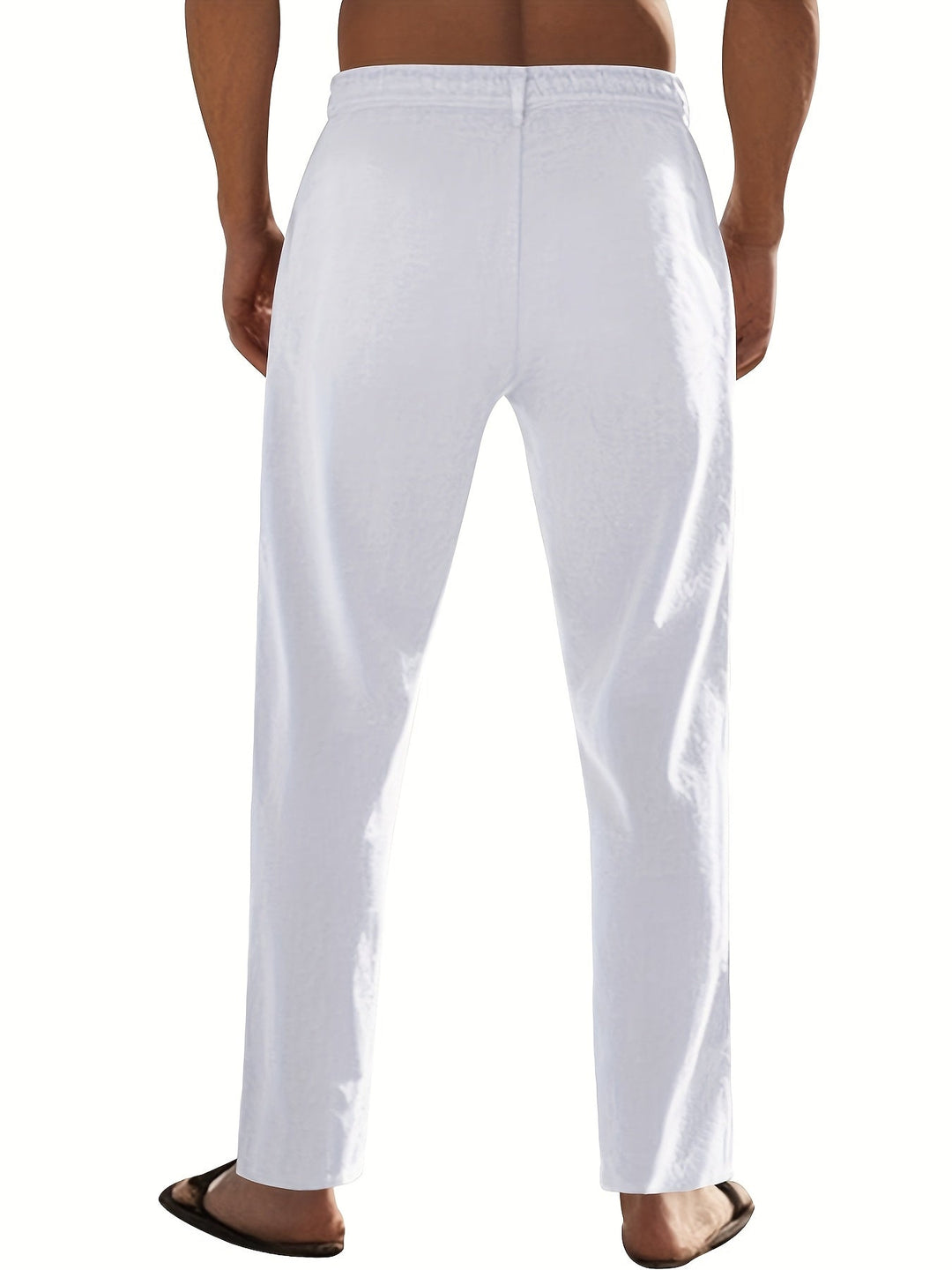 LINEN DRAWSTRING TROUSERS FOR MEN