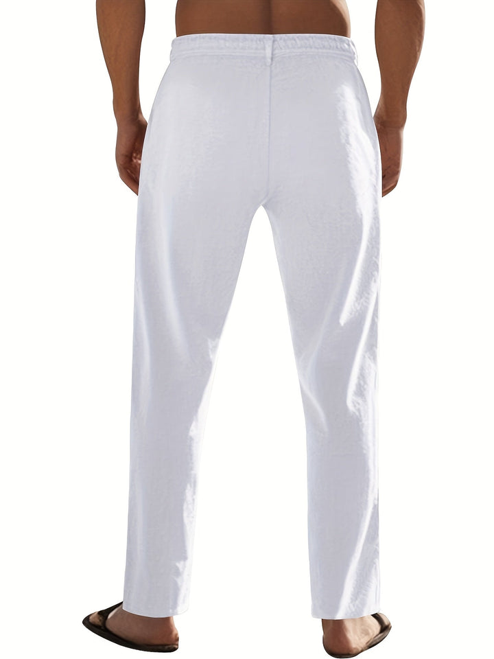 LINEN DRAWSTRING TROUSERS FOR MEN