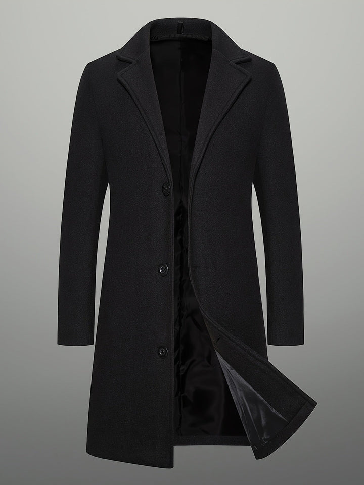MID-LENGTH TWEED COAT FOR MEN