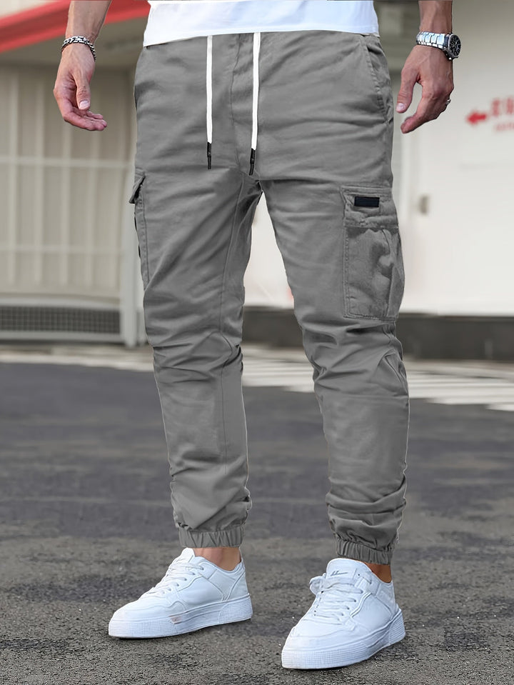 MID WAIST CARGO TROUSERS FOR MEN