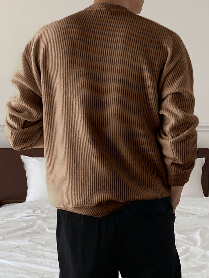 TEXTURED KNIT SWEATER FOR MEN