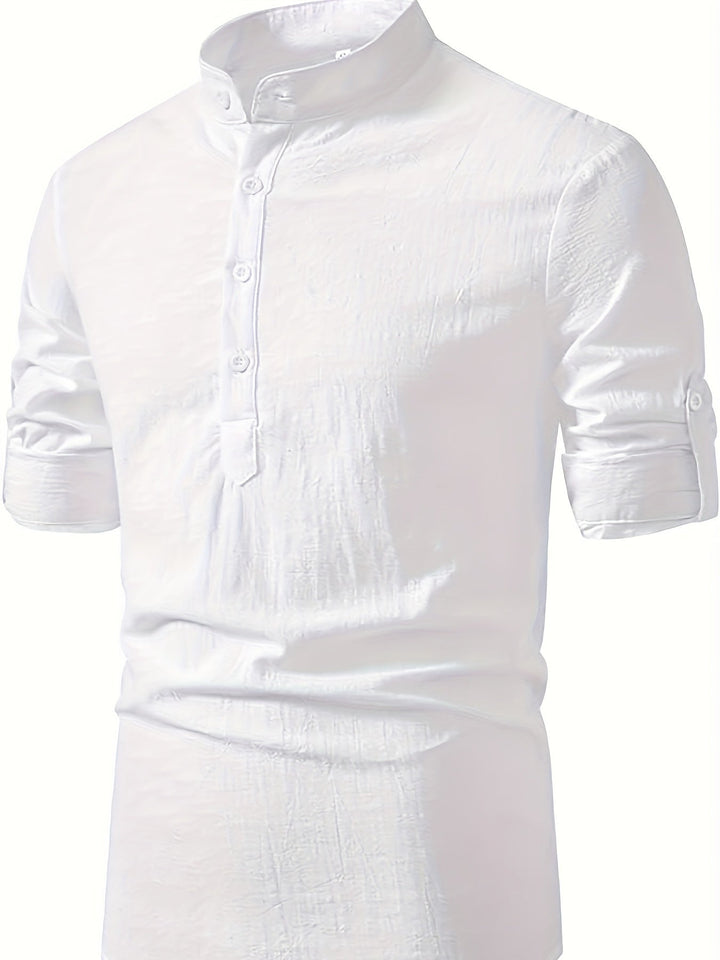 STAND COLLAR SHIRT FOR MEN