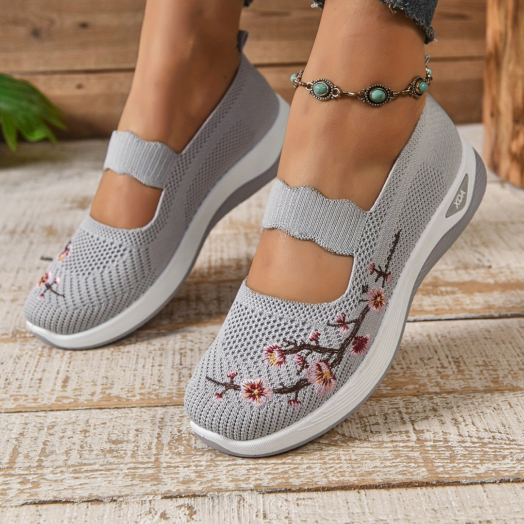 BEAUMONT NICE | BASKETS FLORALE EMBROIDÉES POUR FEMMES