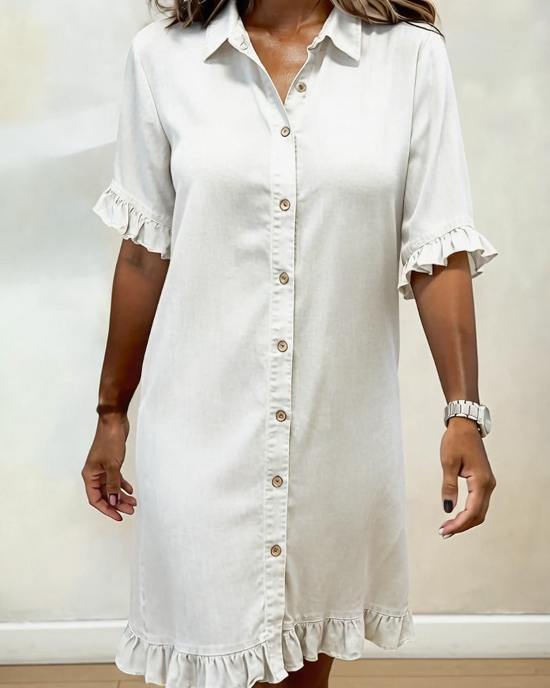 BEAUMONT NICE | ROBE MIDI EN DENIM MODERNE POUR FEMME