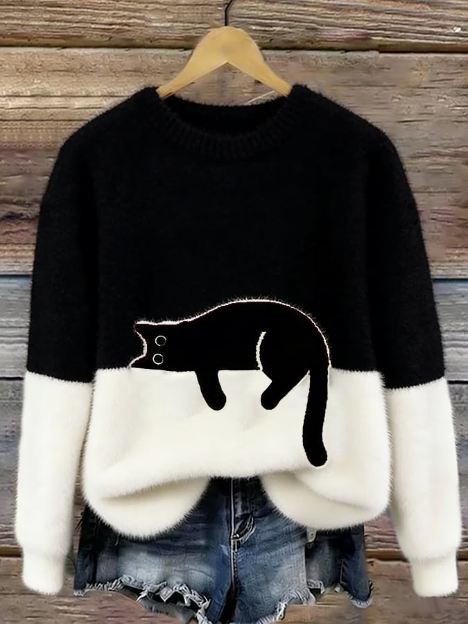 BEAUMONT NICE | PULL DÉTENDUE À MOTIFS POUR FEMMES