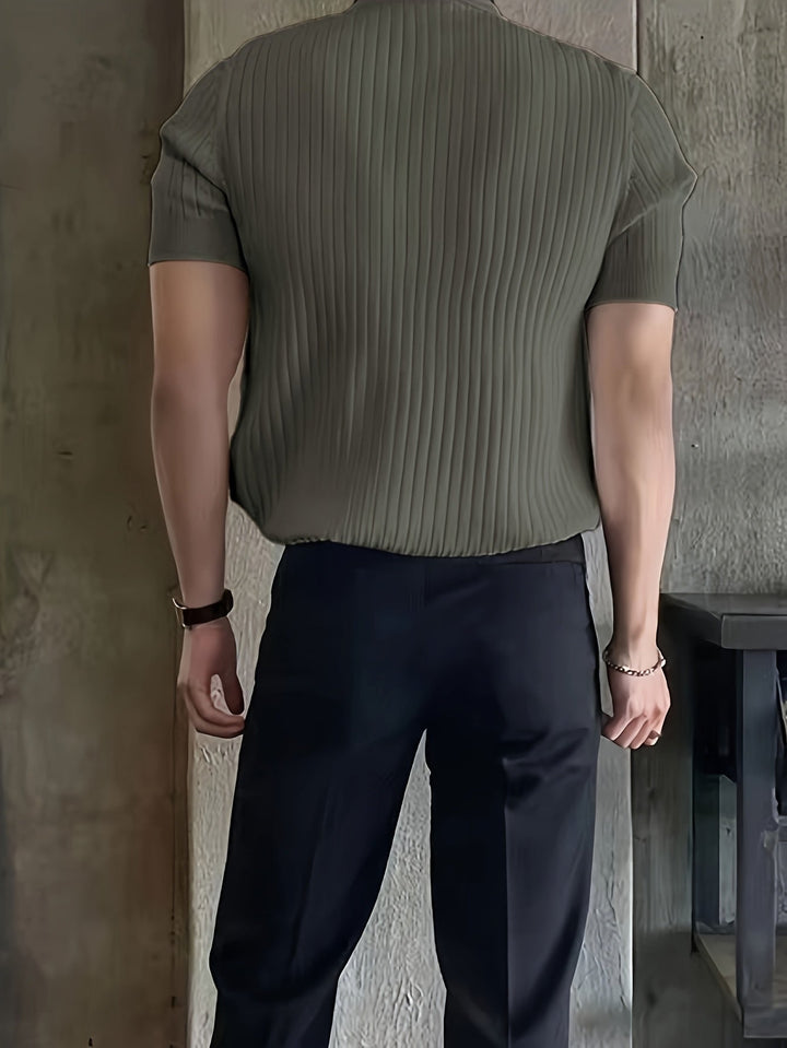 VISCOSE KNIT POLO FOR MEN