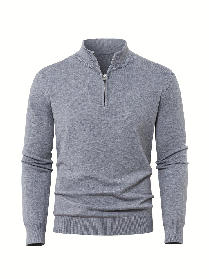 HIGH NECK ZIP SWEATER FOR MEN