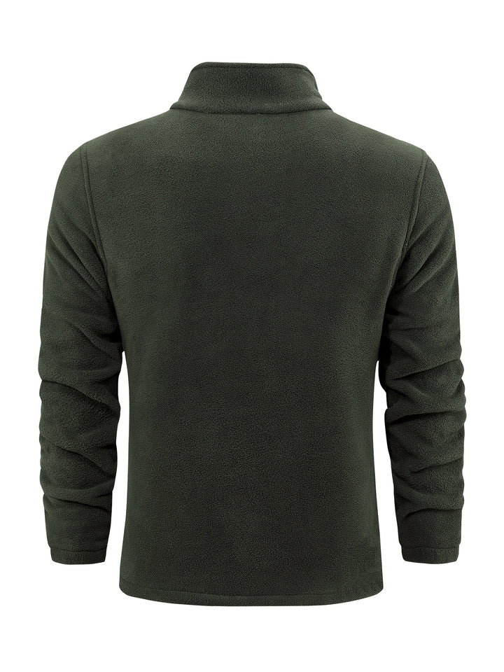 STAND COLLAR FLEECE JACKET FOR MEN