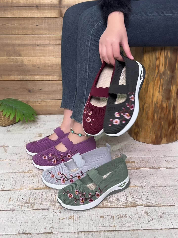 BEAUMONT NICE | BASKETS FLORALE EMBROIDÉES POUR FEMMES