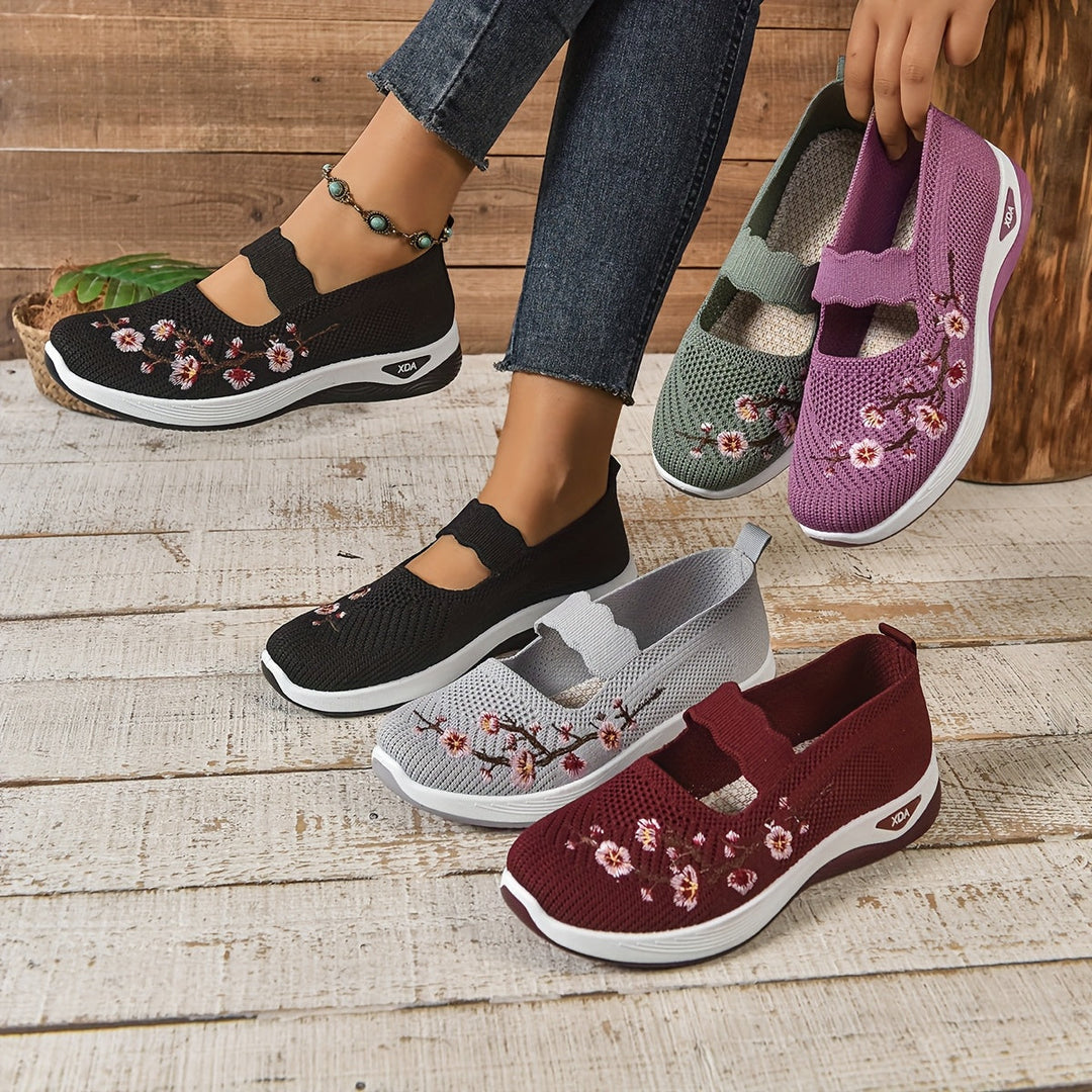 BEAUMONT NICE | BASKETS FLORALE EMBROIDÉES POUR FEMMES
