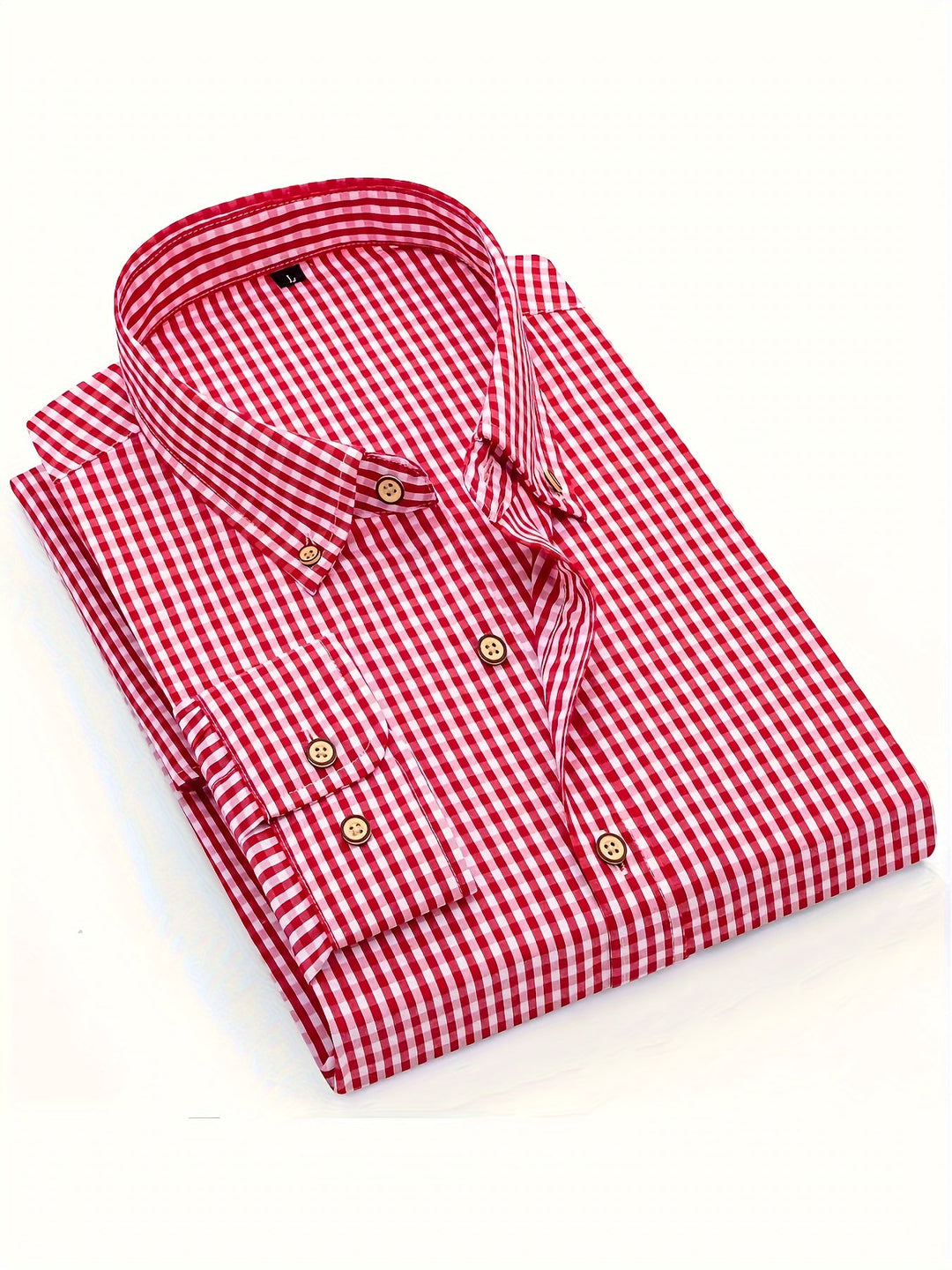 PLAID BUTTON-UP SHIRT FOR MEN