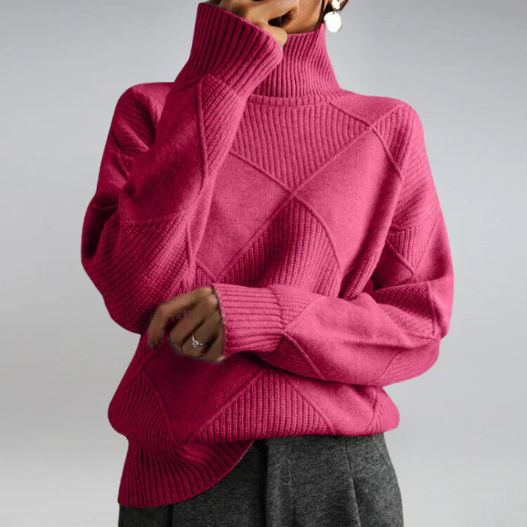 BEAUMONT NICE | PULL COL ROLÉ DÉTENDUE POUR FEMMES