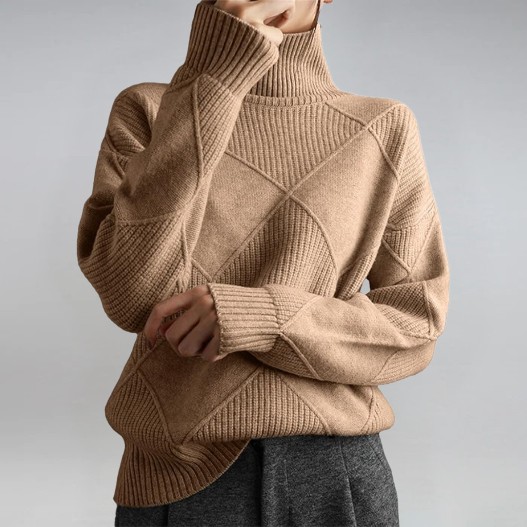 BEAUMONT NICE | PULL COL ROLÉ DÉTENDUE POUR FEMMES