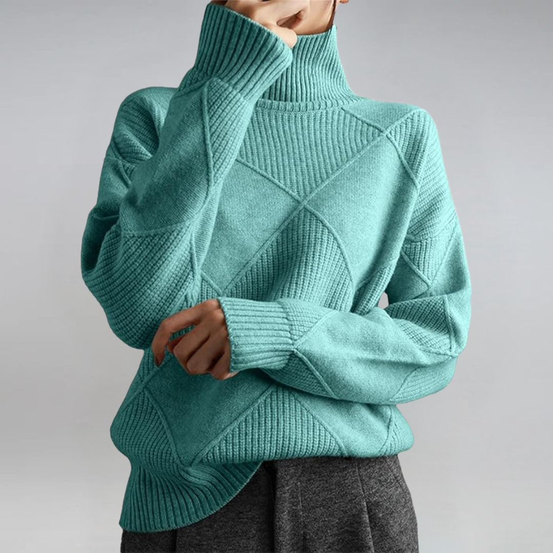 BEAUMONT NICE | PULL COL ROLÉ DÉTENDUE POUR FEMMES