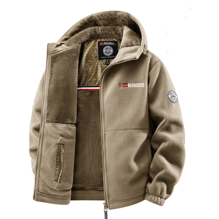 INSULATED FLEECE BOMBER JACKET FOR MEN