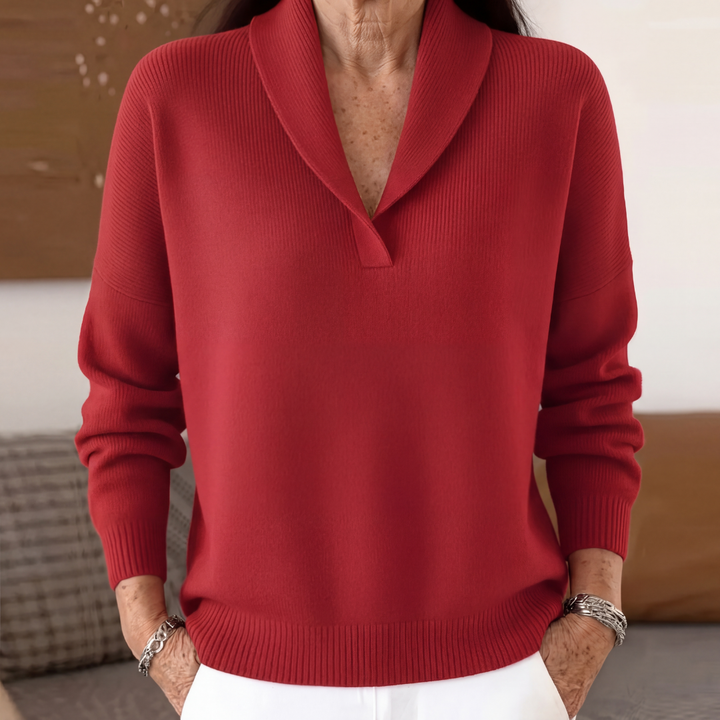 BEAUMONT NICE | PULL AMPLE À COL EN V POUR FEMMES