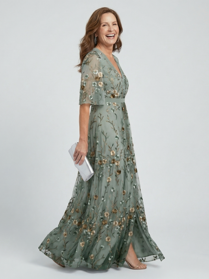 BEAUMONT NICE | ROBE MIDI CHIC EN MOUSSELINE POUR FEMME