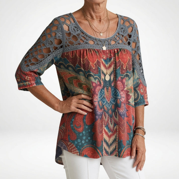 BEAUMONT NICE | BLOUSE À IMPRIMÉ ETHNIQUE POUR FEMMES