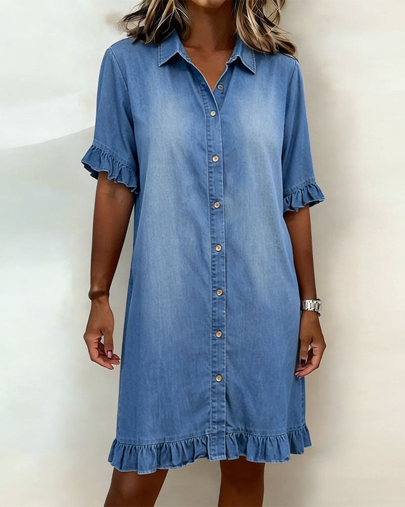 BEAUMONT NICE | ROBE EN DENIM À BOUTONS POUR FEMMES