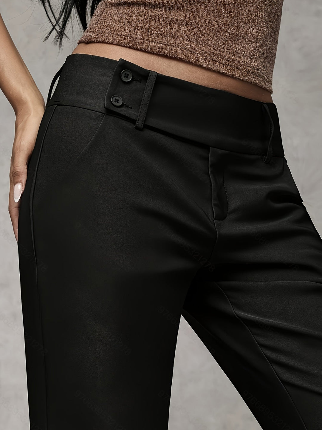 BEAUMONT NICE | CHIC PANTALONS FLUIDES À TAILLE MOYENNE POUR FEMMES