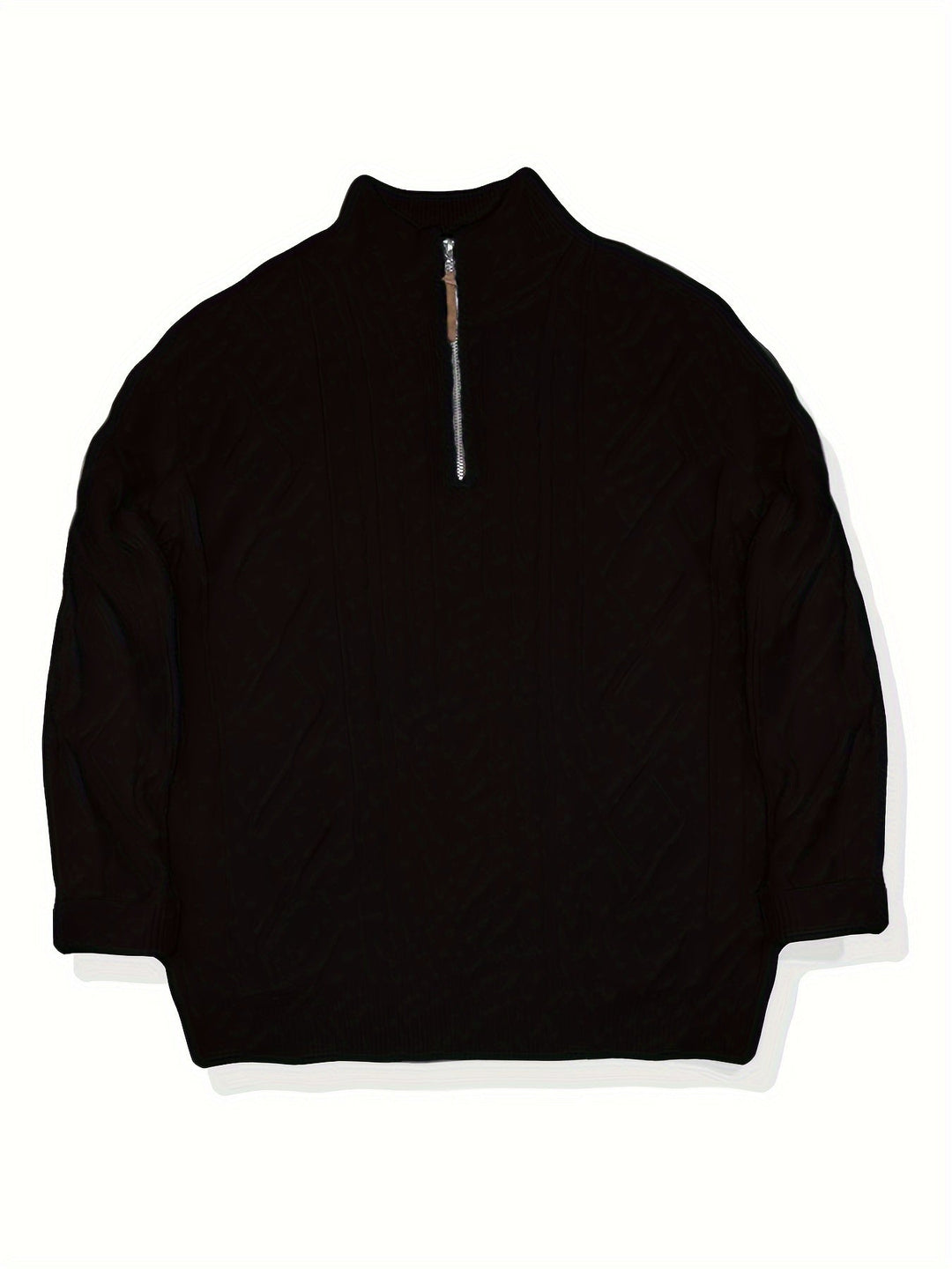 CABLE KNIT HALF ZIP SWEATER FOR MEN