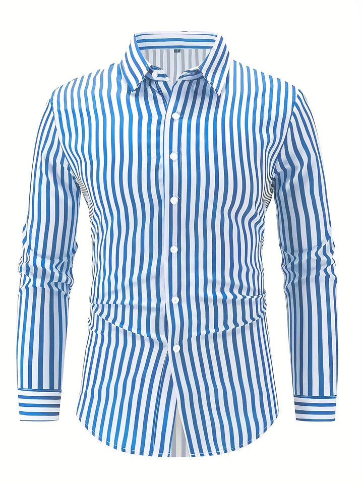 STRIPED LONG SLEEVE SHIRT FOR MEN
