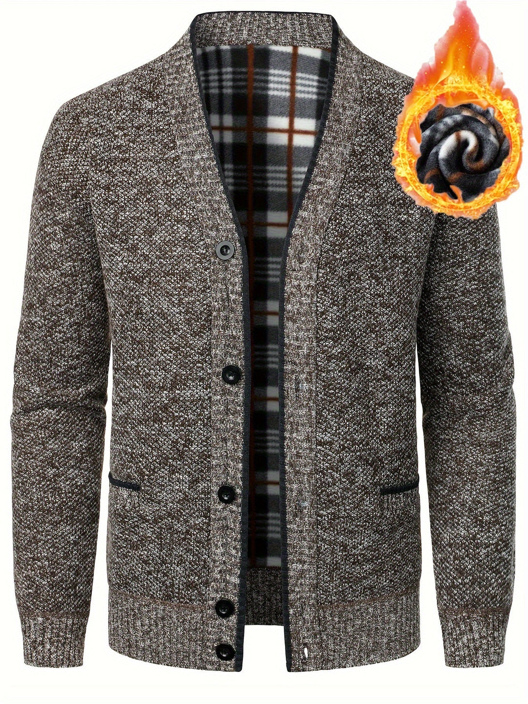FLEECE KNIT CARDIGAN FOR MEN