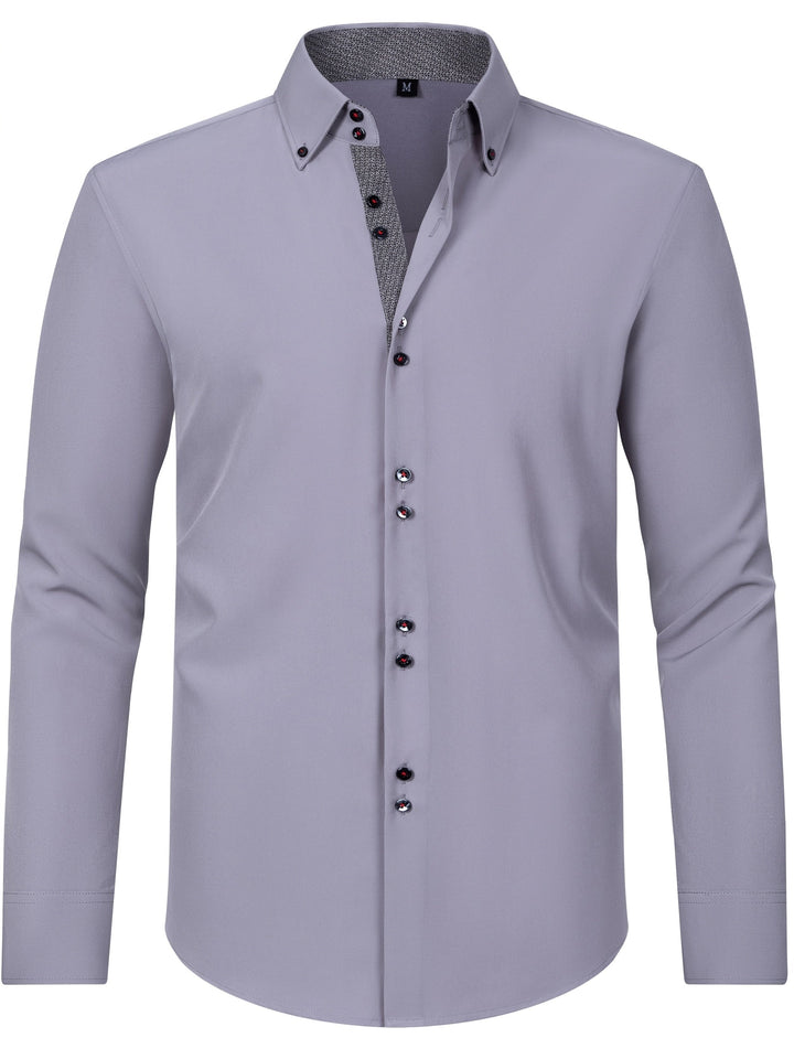 COLOR BLOCK DRESS SHIRT FOR MEN