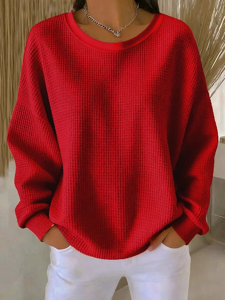 BEAUMONT NICE | PULL OVERSIZE EN MAILLE GAUFRÉE POUR FEMME