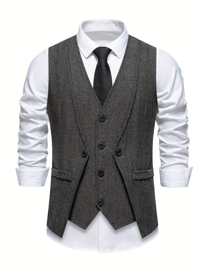 VINTAGE BUTTON VEST FOR MEN