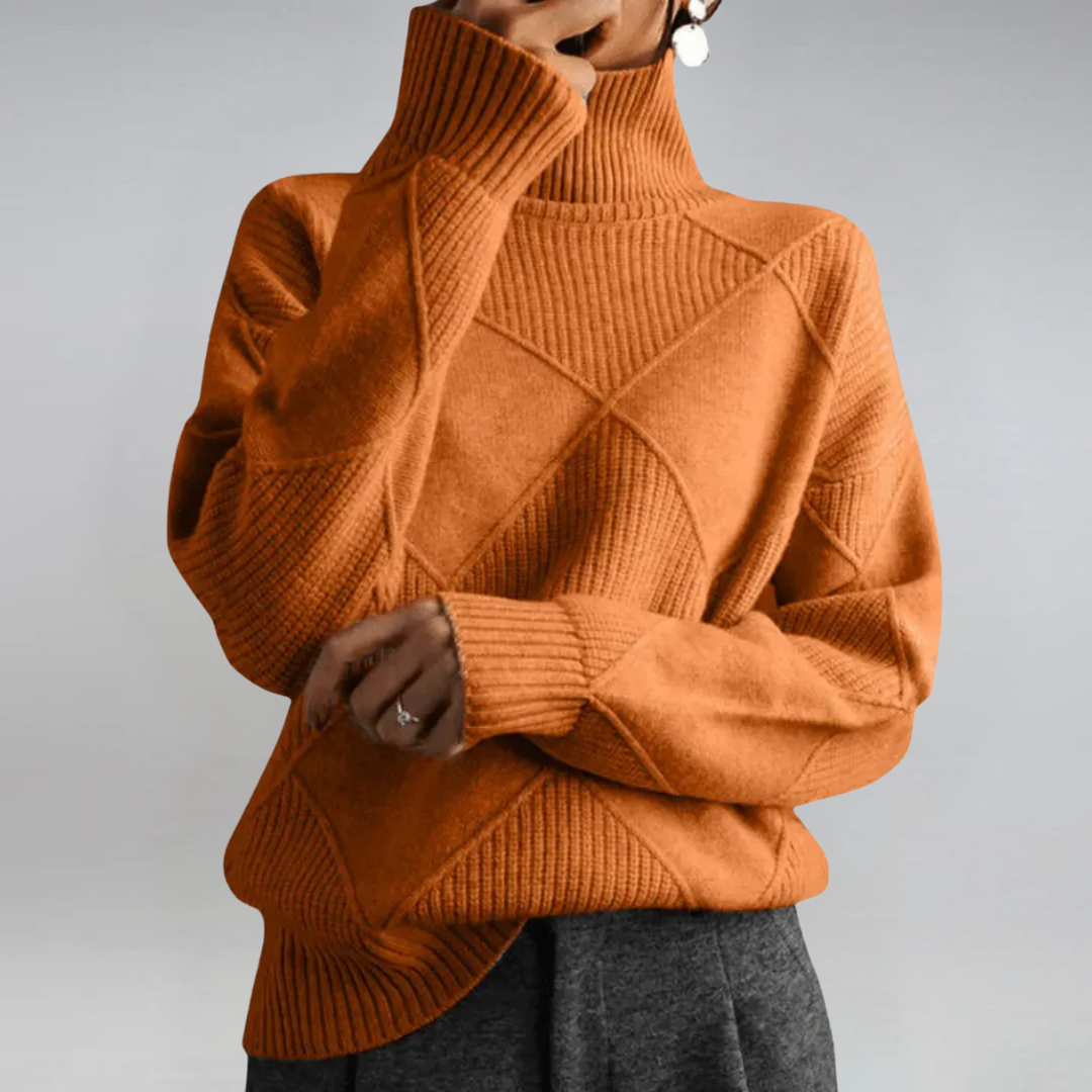 BEAUMONT NICE | PULL COL ROLÉ DÉTENDUE POUR FEMMES