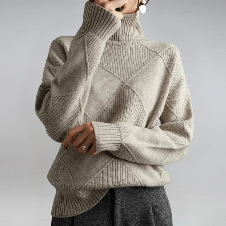 BEAUMONT NICE | PULL COL ROLÉ DÉTENDUE POUR FEMMES