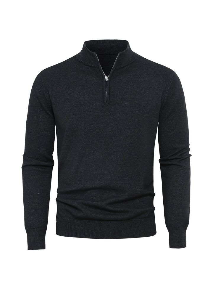 HIGH NECK ZIP SWEATER FOR MEN