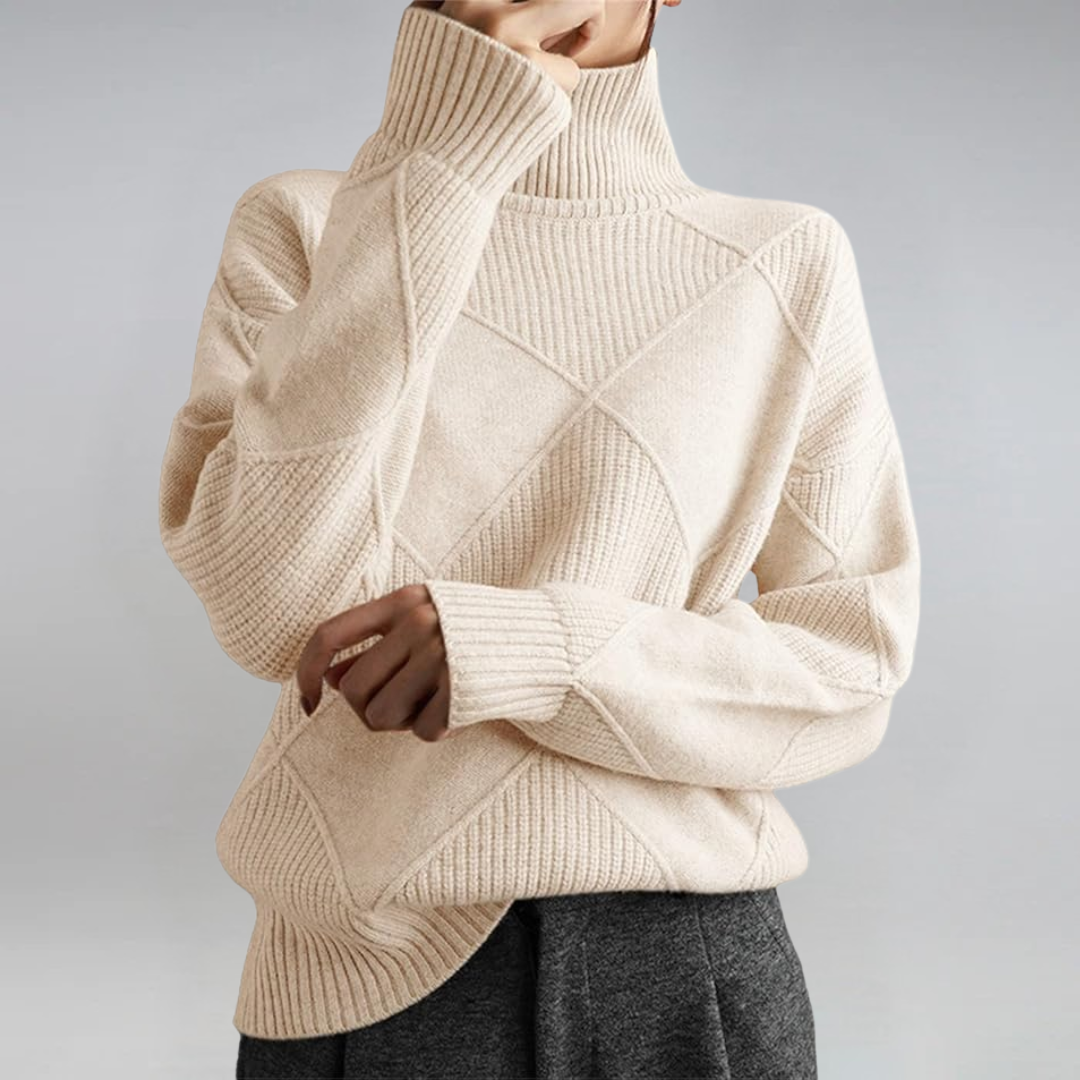 BEAUMONT NICE | PULL COL ROLÉ DÉTENDUE POUR FEMMES