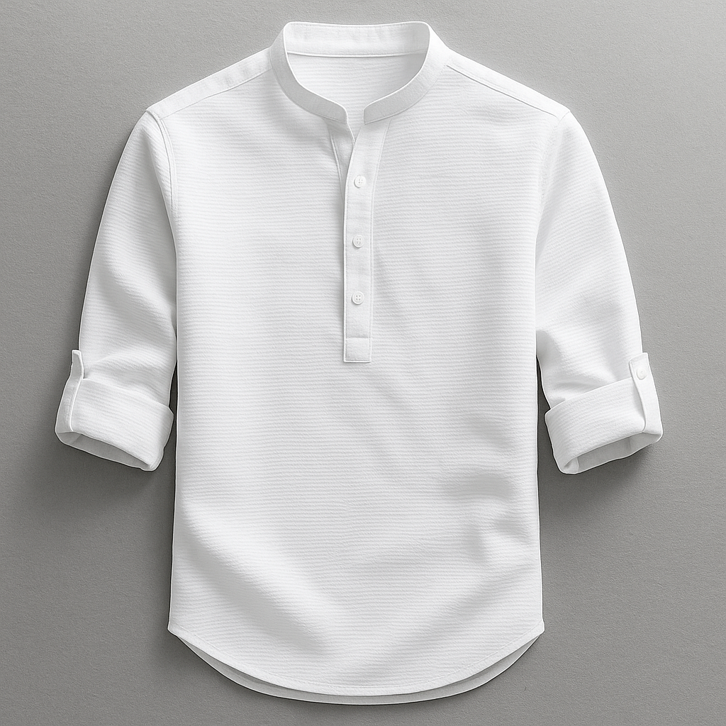 TEXTURED COTTON SHIRT FOR MEN
