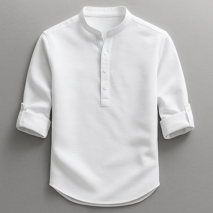 TEXTURED COTTON SHIRT FOR MEN