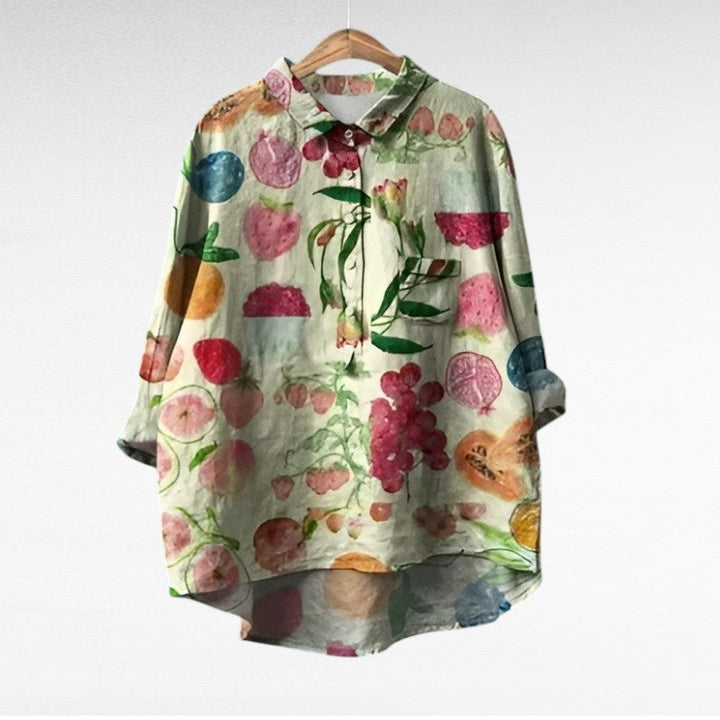BEAUMONT NICE | BLOUSE FLEURS GRAPHIQUES POUR FEMMES
