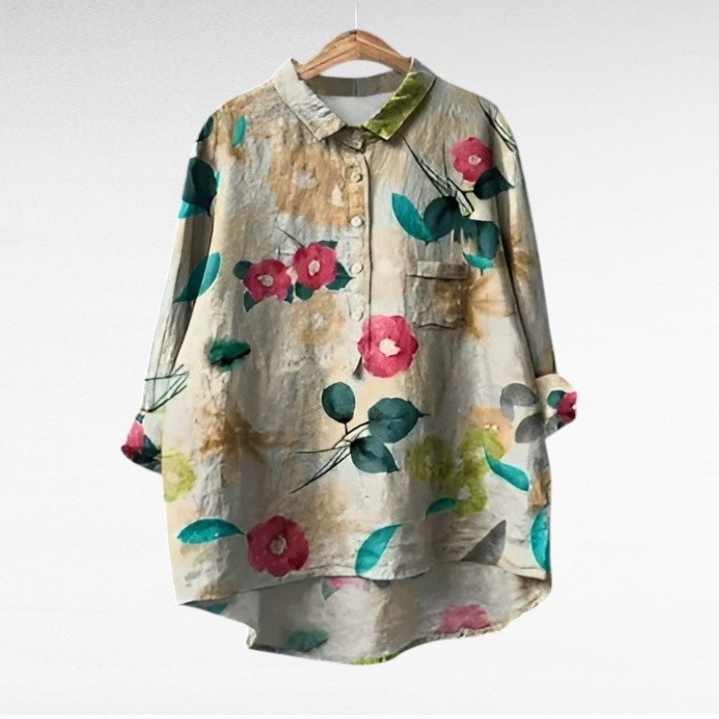 BEAUMONT NICE | BLOUSE FLEURS GRAPHIQUES POUR FEMMES