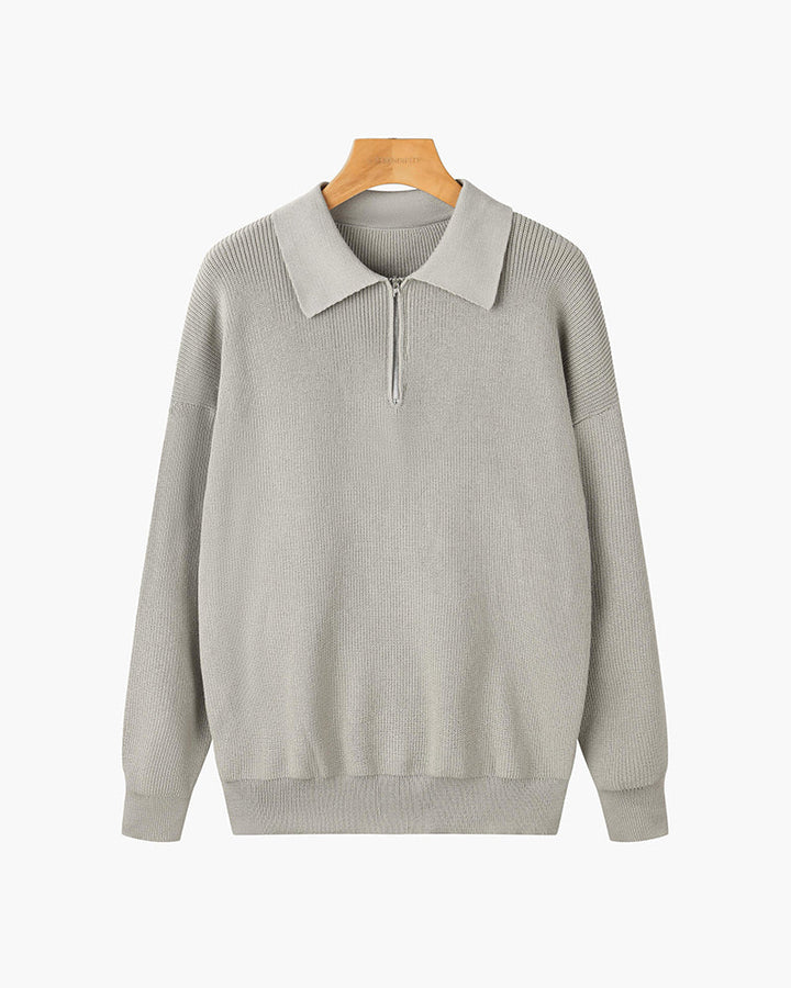 TEXTURED ZIP SWEATER FOR MEN