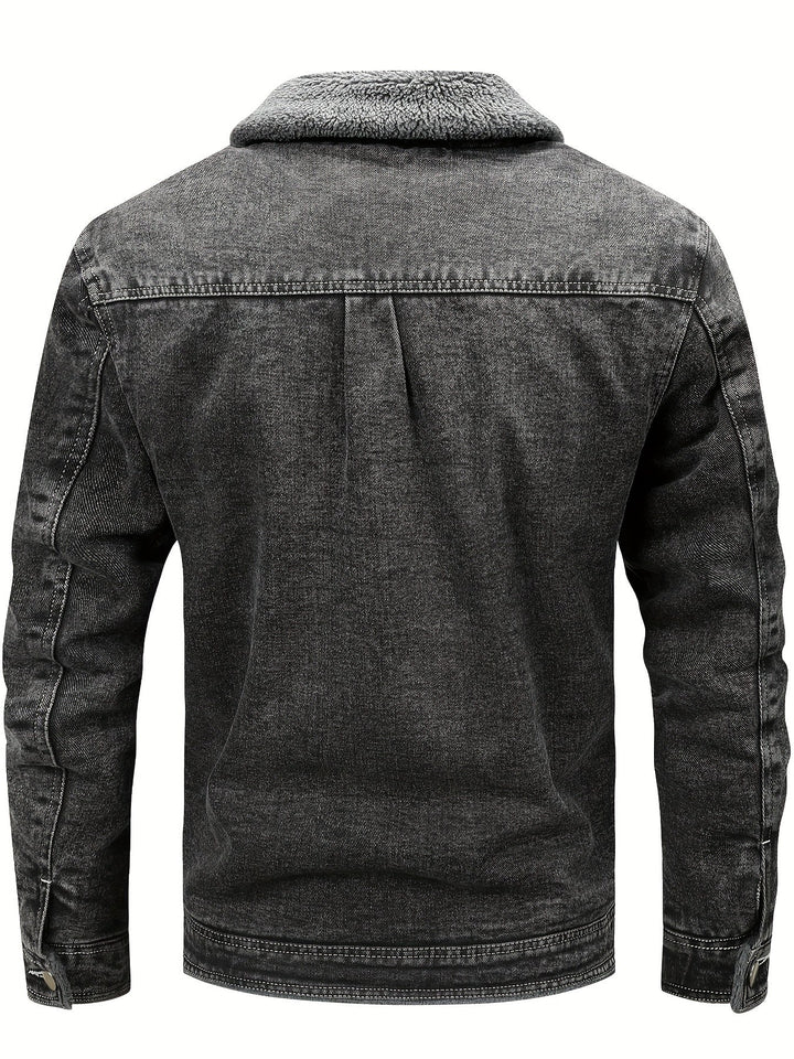WARM DENIM JACKET FOR MEN