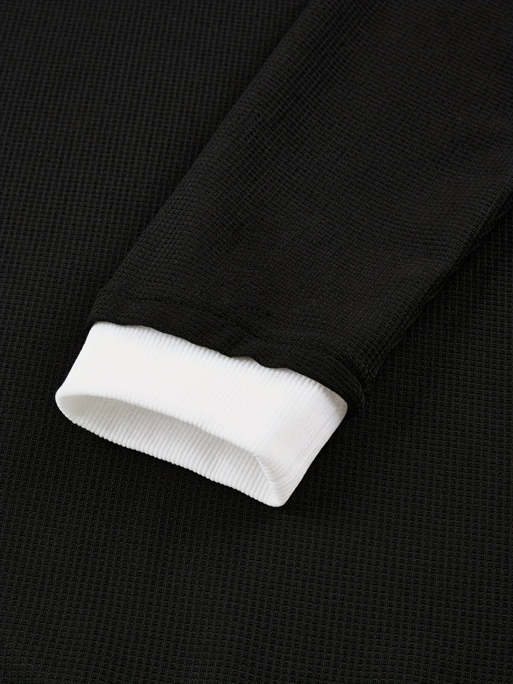 TEXTURED COLOURBLOCK POLO FOR MEN