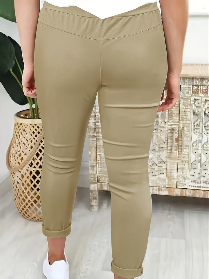 BEAUMONT NICE | PANTALON SLIM CLASSIQUE À CORDON POUR FEMMES