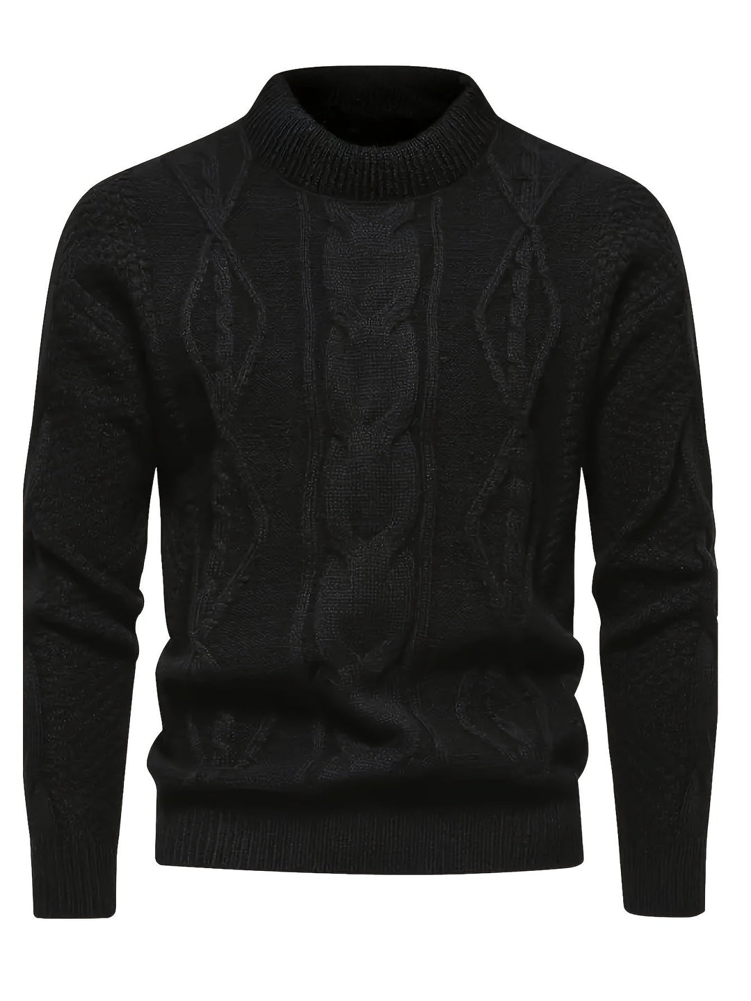 CABLE KNIT CREW NECK SWEATER FOR MEN