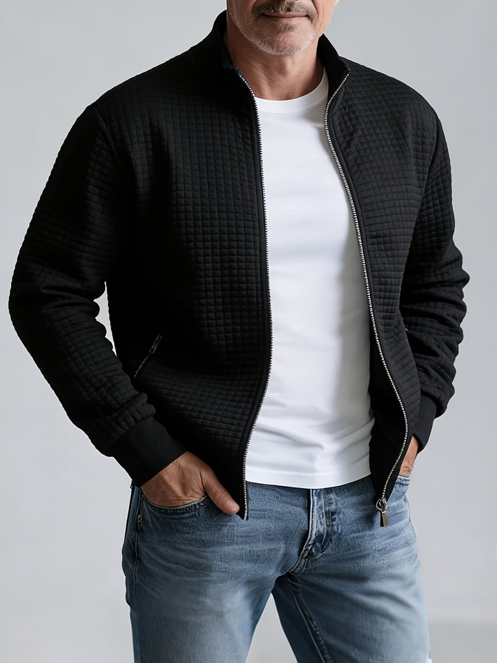 WAFFLE KNIT JACKET FOR MEN