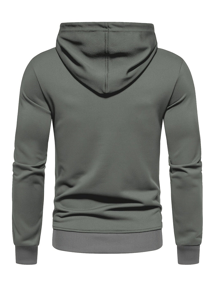 SOLID DRAWSTRING HOODIE FOR MEN